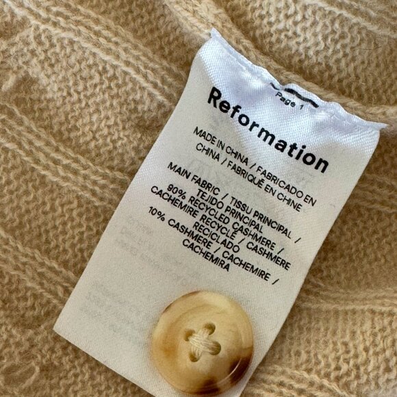 NWOT Reformation Giusta Oversized Cashmere Cardigan - Picture 4 of 11